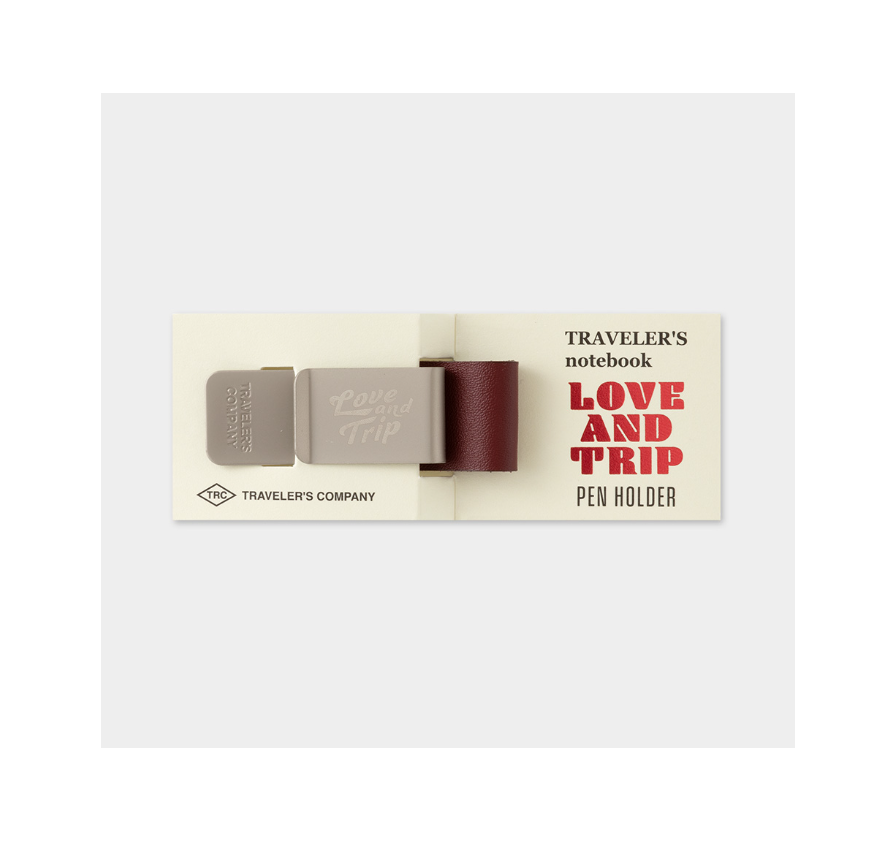 TRAVELER's Notebook Pen Holder Love and Trip