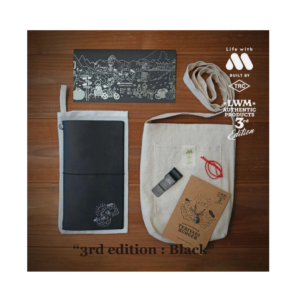 TRAVELER's Notebook Set Mos Burger 3rd BLACK (Standard)