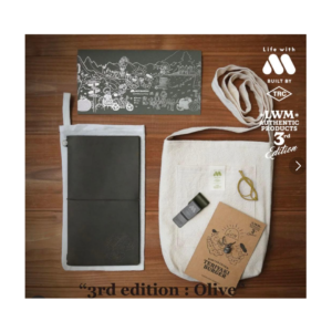 TRAVELER's Notebook Set Mos Burger 3rd OLIVE (Standard)